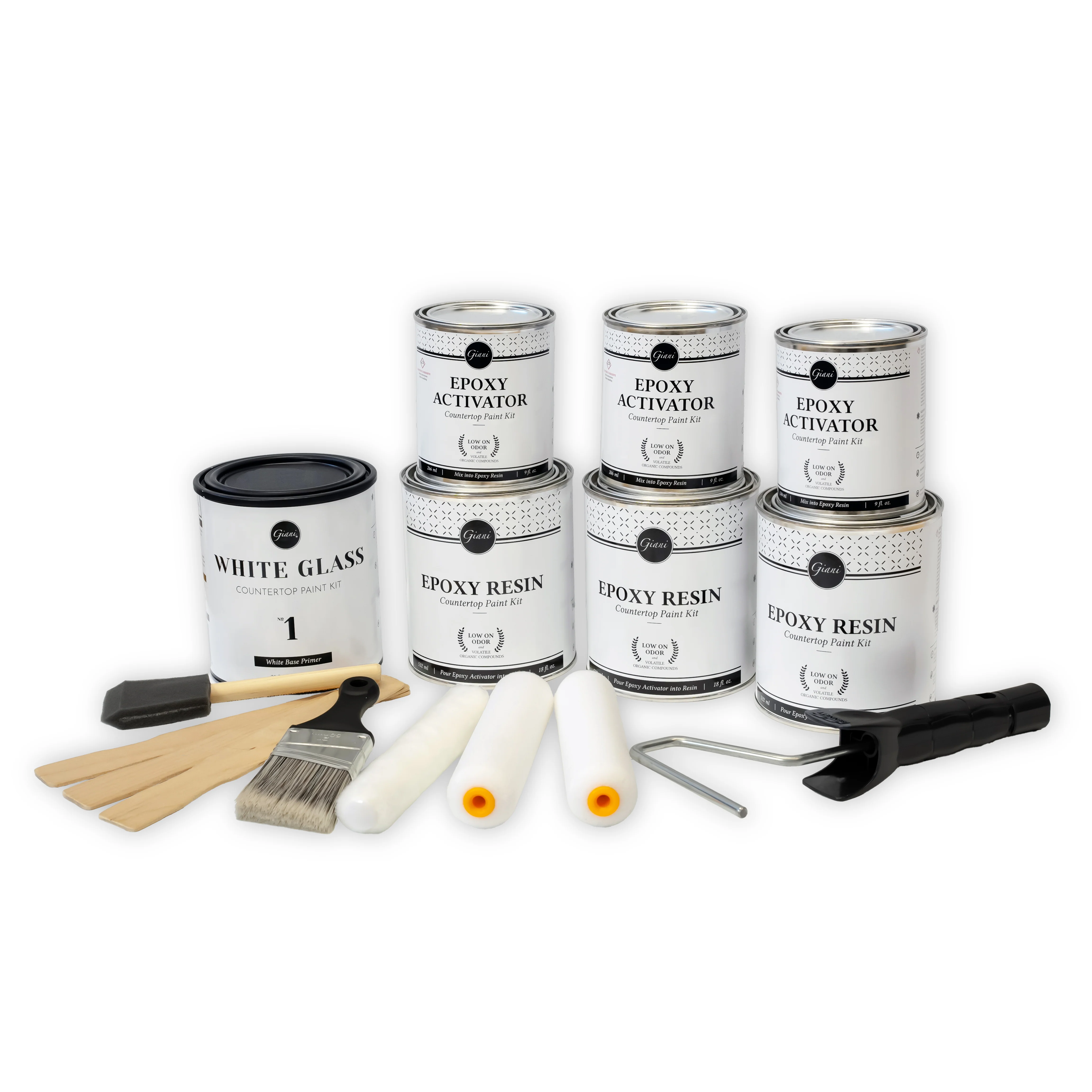 Giani White Glass Countertop Paint Kit - Image 2